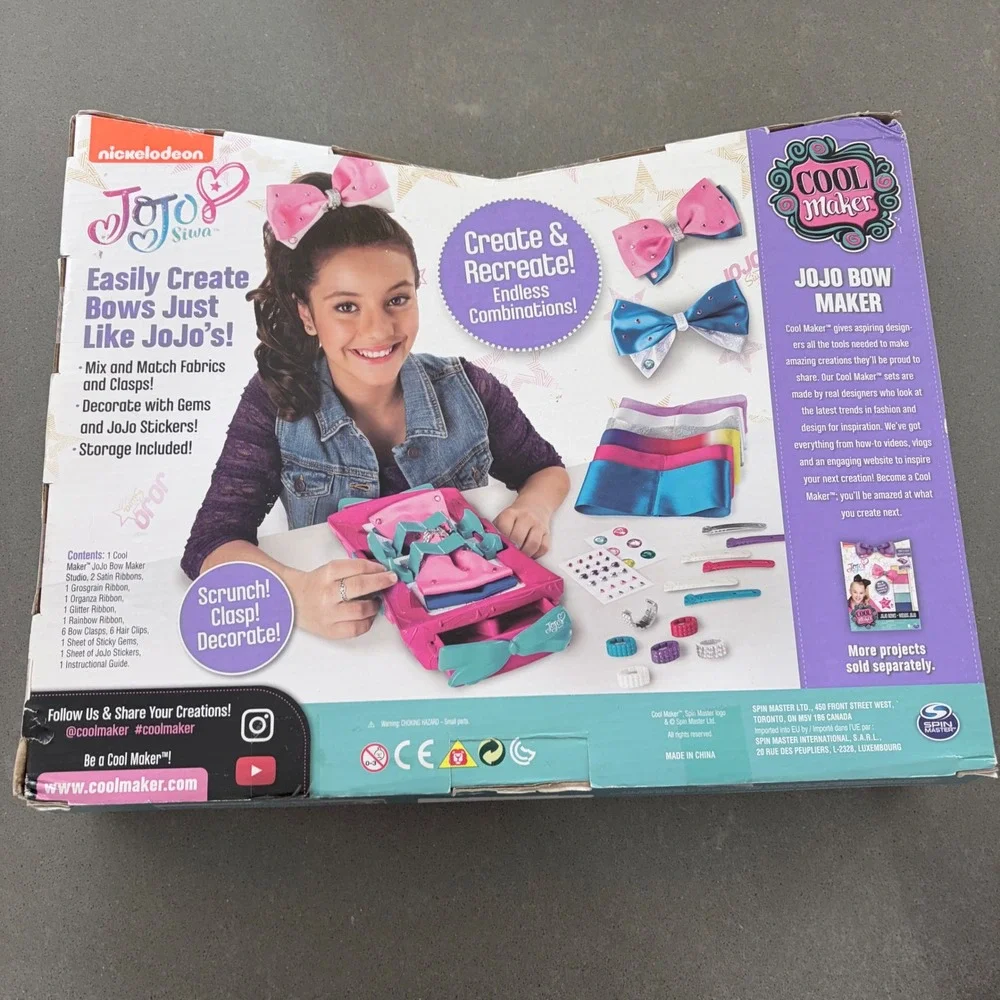 Cool Maker JoJo Siwa Bow Maker Studio DIY Hair Accessory Kit Nickelodeon 2017